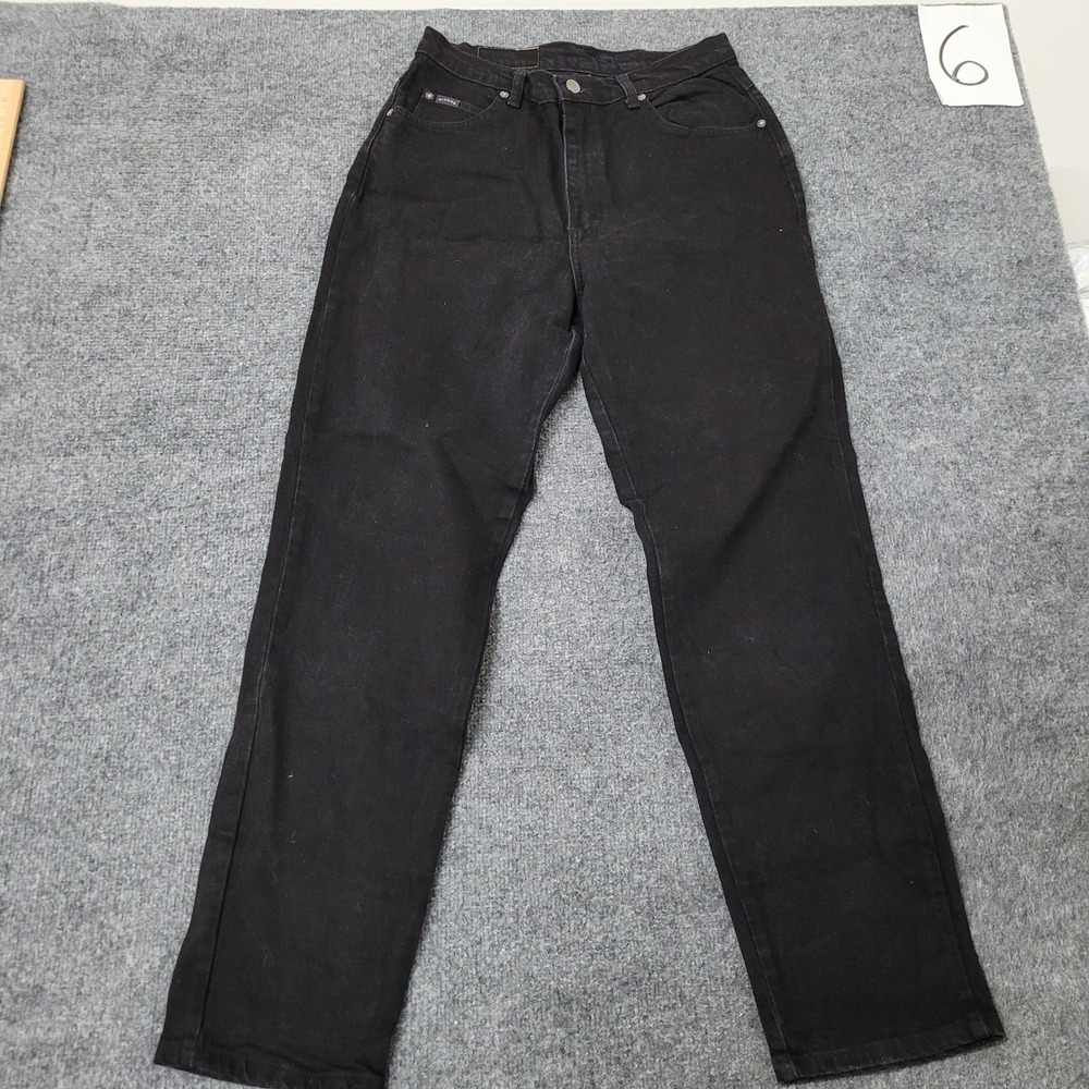 Riders Jeans Womens Size 8 M Black Straight Leg High Rise Denim Pants 62695